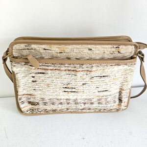 Vtg Woven Southwestern Bag Shoulder Purse Bag Aztec Ranch 70s Textured Western